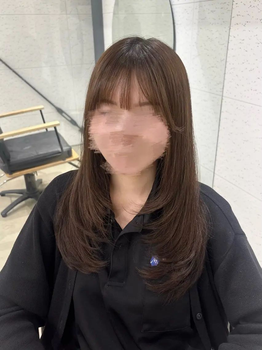 ロング レイヤーカット ロング カット ヘアカラー 笹山 未夢のヘアスタイル