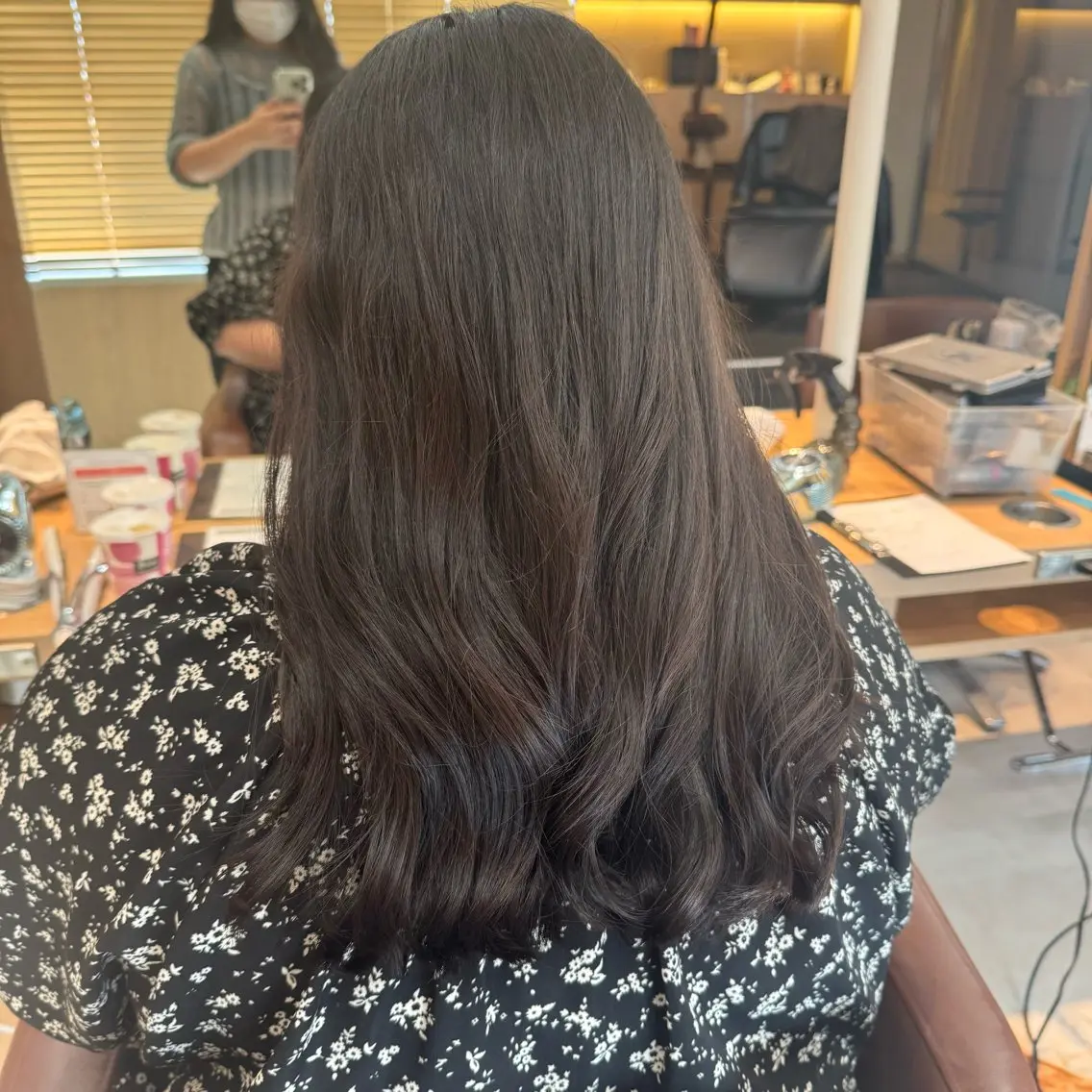 ロング パーマ レイヤーカット デジタルパーマ 中野 希望のヘアスタイル