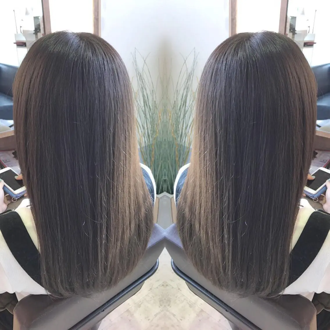 セミロング ロング カラー イルミナカラー 青木 茂樹⭐️ 透明感カラーのヘアスタイル