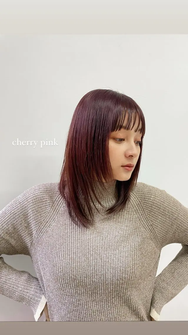 ミディアム カラー ピンクカラー ヘアカラー トリートメント カットモデル募集中 🤍harunaのヘアスタイル