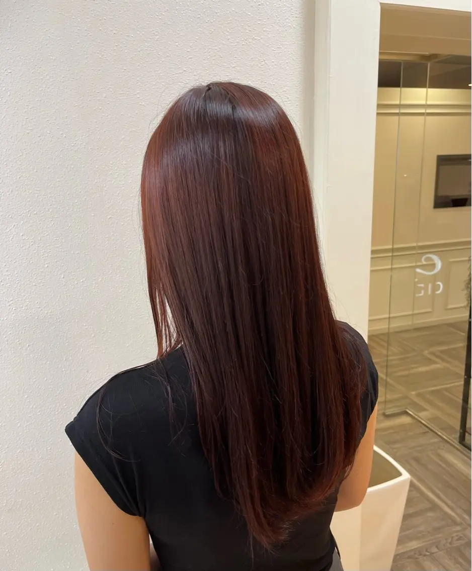 カラー レッドカラー 🎀momoa CIEL天神店🎀のヘアスタイル