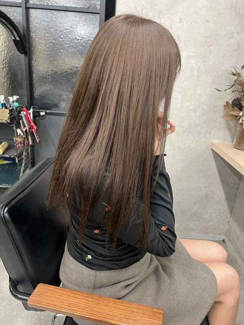 🫧透明感たっぷり♡ブリーチ無しダブルカラー🫧+うる艶トリートメント付き(ロング料金あり)の写真