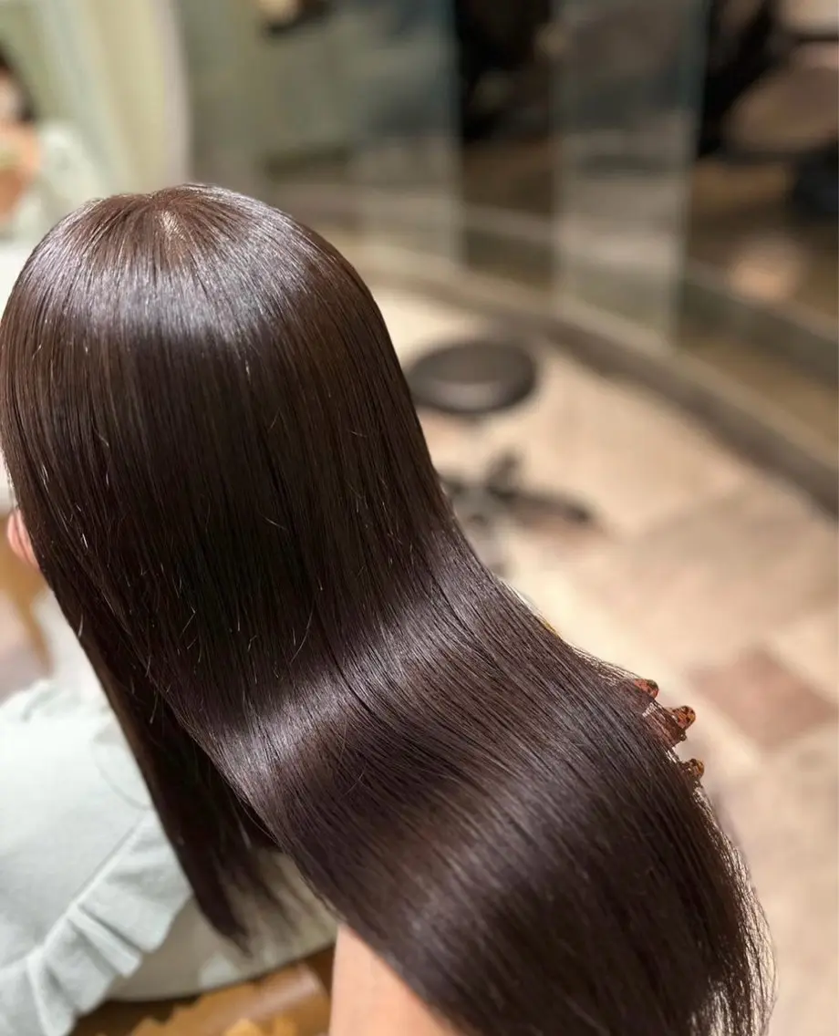 ロング カラー ❤️縮毛矯正❤️ 髪質改善❤️平野実花のヘアスタイル