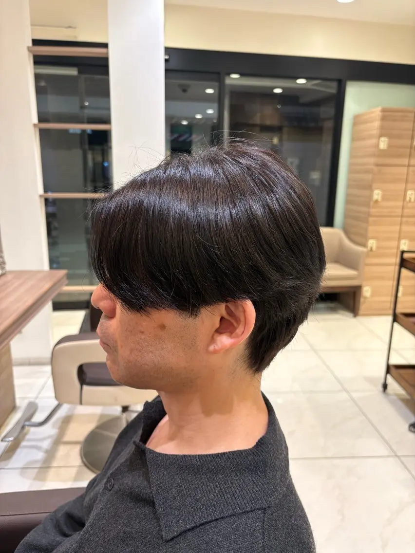 パーマ メンズ 縮毛矯正& 透明感カラー✨レオのヘアスタイル