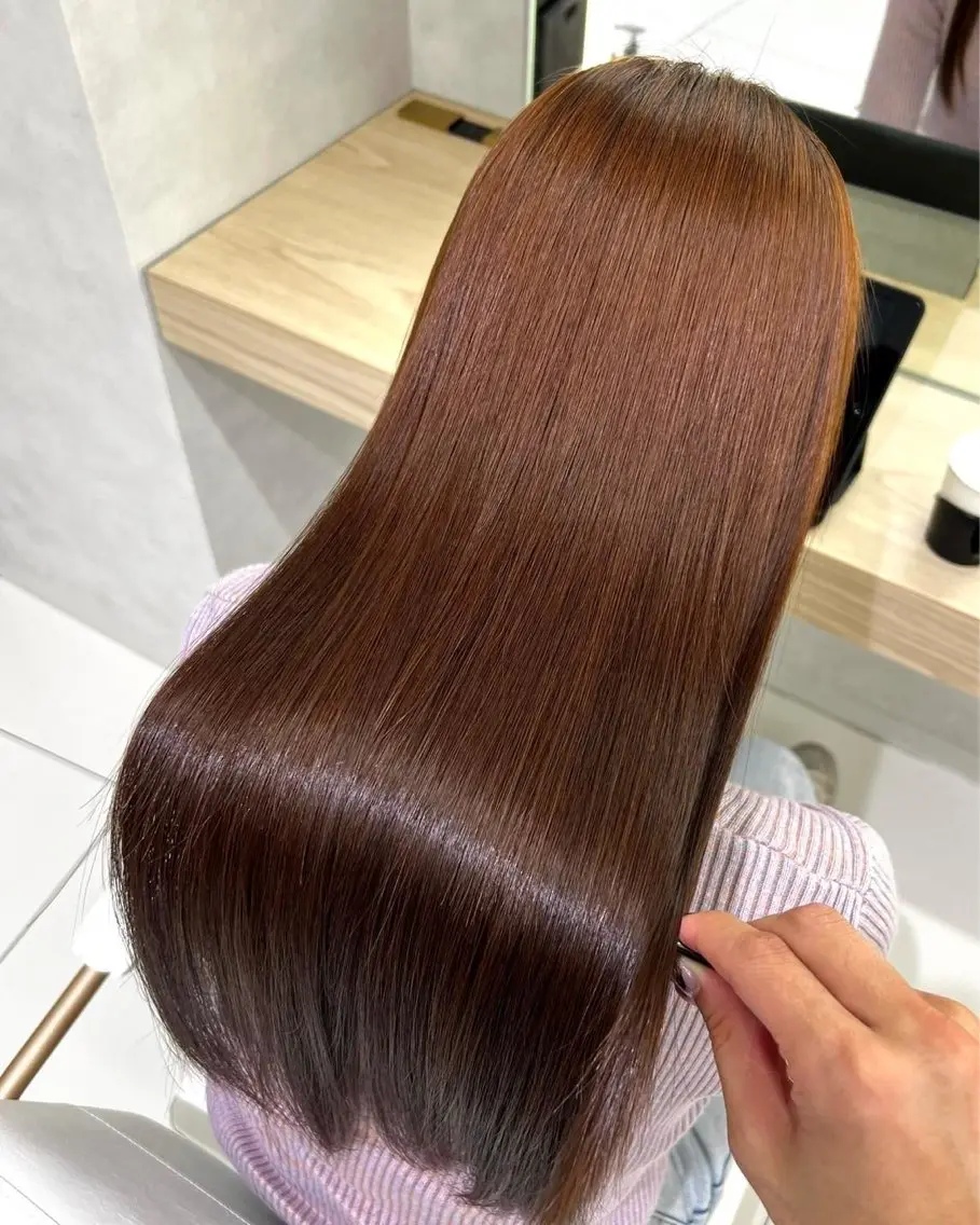 カラー 縮毛矯正& 透明感カラー✨レオのヘアスタイル