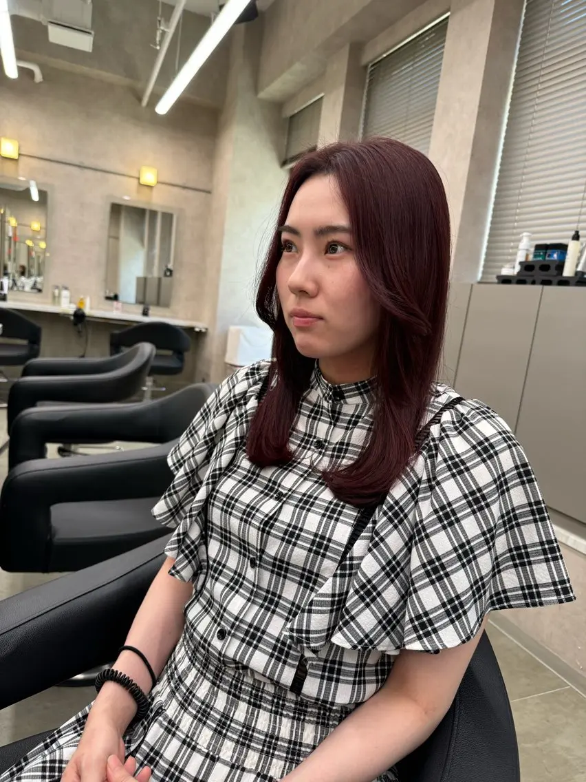 ロング カラー パーマ ヘアアレンジ メンズ キッズ 韓国系🇰🇷🩶 艶暗髪/MEIのヘアスタイル