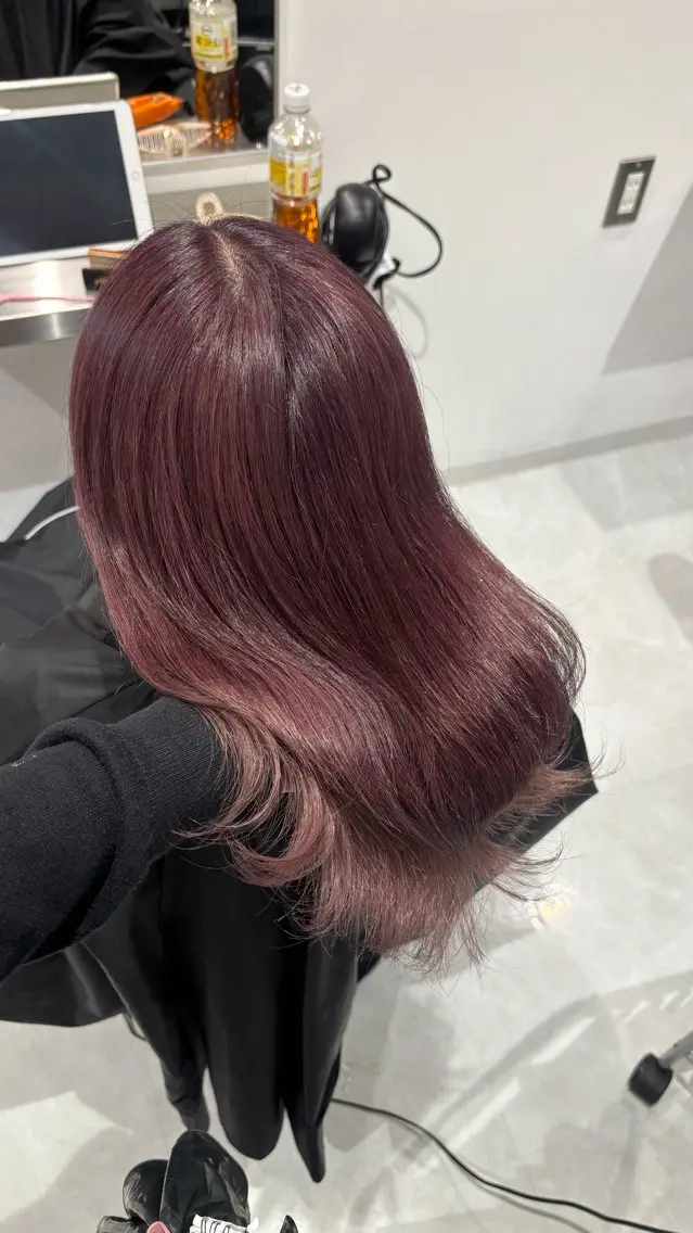 セミロング カラー アッシュ アッシュグレー アッシュグレージュ ベージュカラー ブリーチ ヘアカラー 🎀韓国ヘア× 透明感カラー🎀正源のヘアスタイル