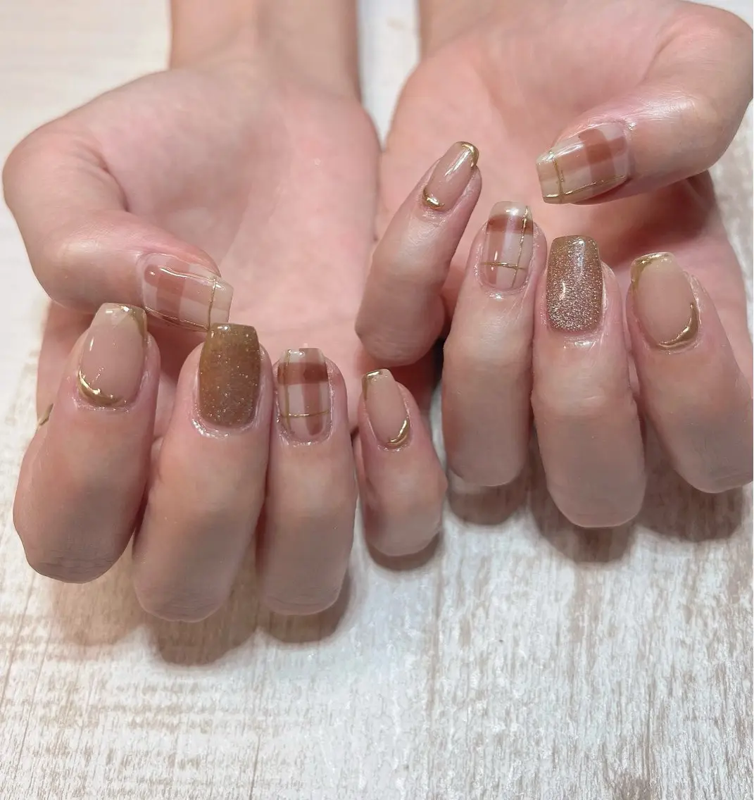 おすすめ🌻定額デザイン+甘皮ケア+保湿オイルの写真