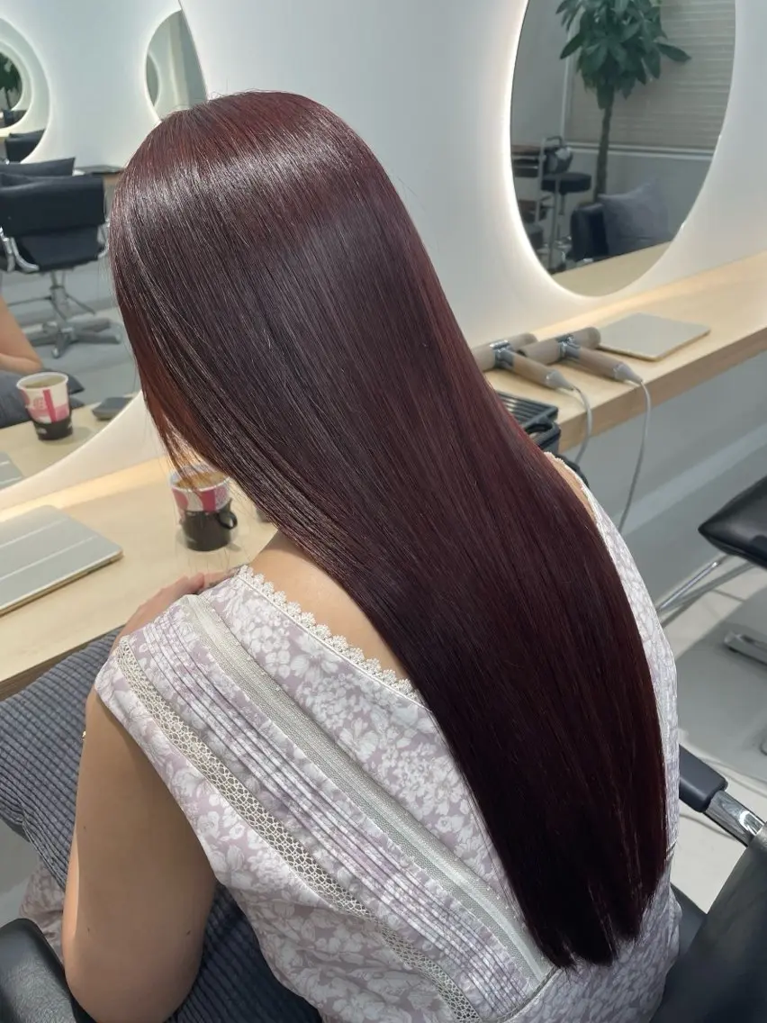 ロング カラー カット ヘアカラー 縮毛矯正 トリートメント 艶髪特化✨ rinaのヘアスタイル