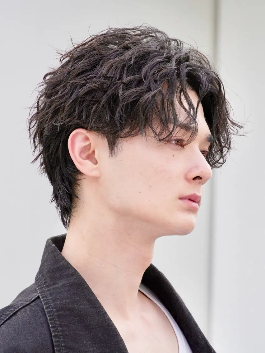 ミディアム パーマ メンズ カット パーマ fifth/原宿/ パーマ/くぼしゅーのヘアスタイル