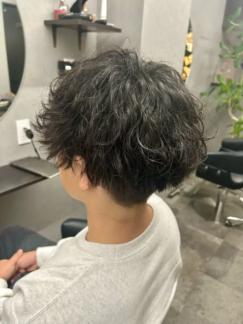 ミディアム パーマ メンズ カット パーマ ♦️お任せ美容師♦️ ★ヤマフジ★のヘアスタイル