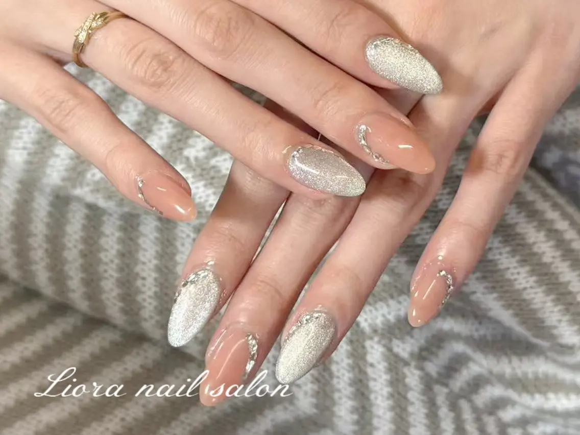 ネイル チークネイル フットネイル フレンチネイル ジェルネイル ガーリー ハンドネイル JUN Lioraネイルのネイルデザイン