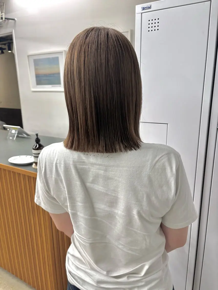 ミディアム ボブ 根田 心桃のヘアスタイル