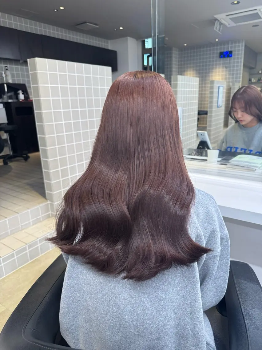 ロング カラー パーマ ヘアアレンジ メンズ キッズ 韓国系🇰🇷🩶 艶暗髪/MEIのヘアスタイル