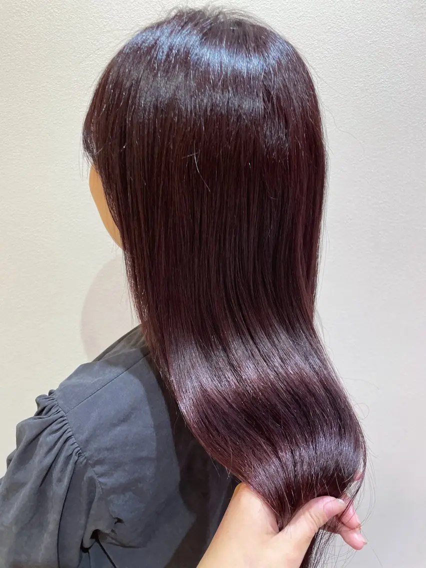 ロング カラー ケアカラー 髪質改善 ヘアカラー トリートメント 小森 樹奈のヘアスタイル