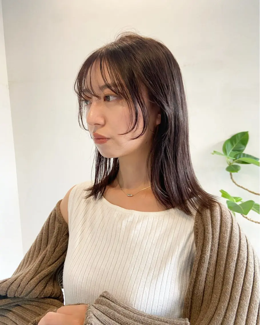 ミディアム まつ あみのヘアスタイル