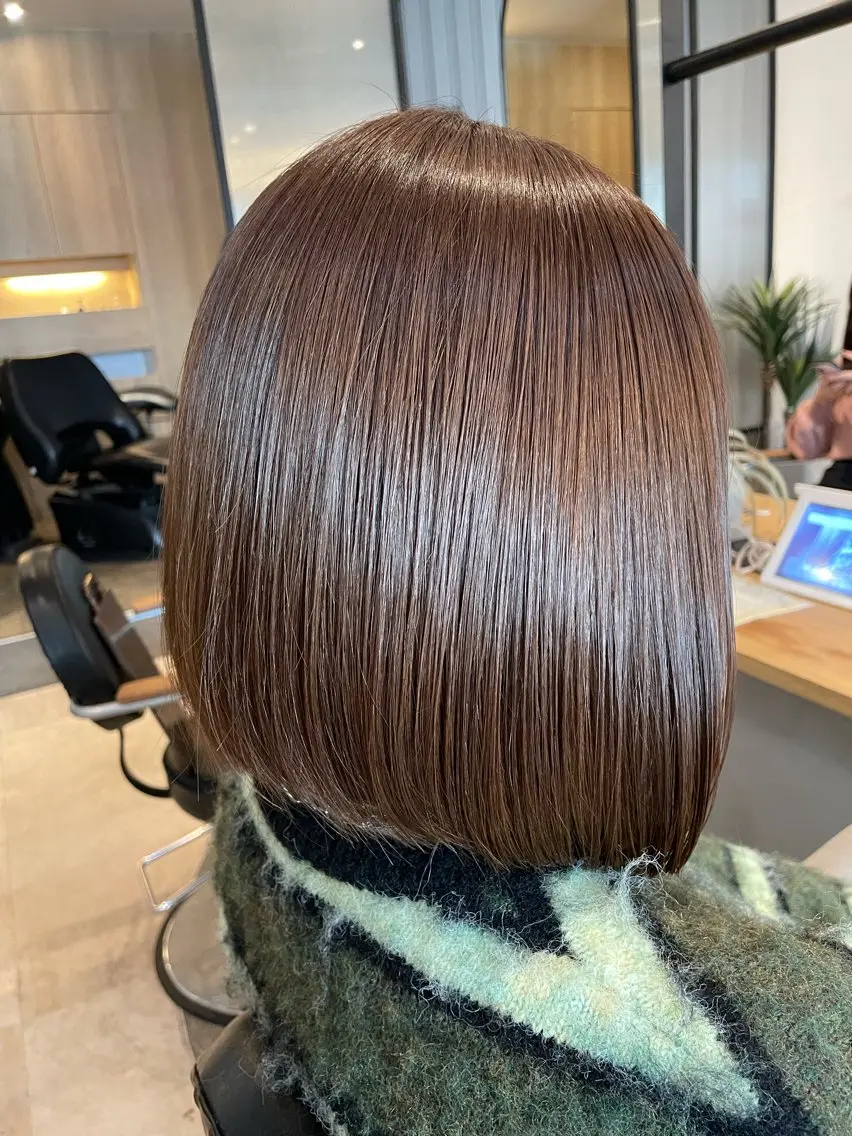 ショート カラー カット ヘアカラー 💘韓国レイヤー上 品カラーruru💘のヘアスタイル