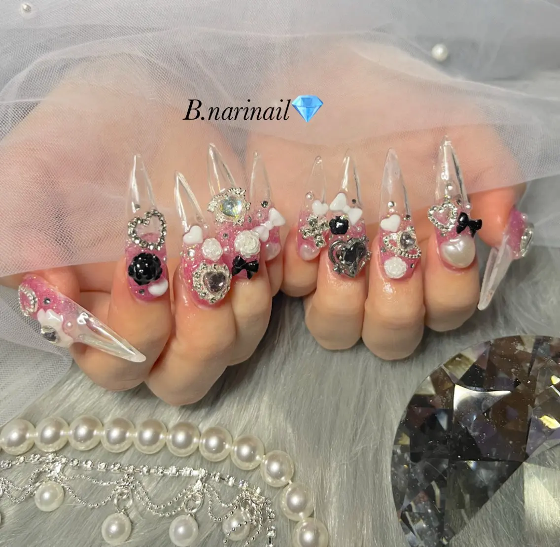 やり放題(XL+0.5)✨チップスカルプで長さだし✨オフなし❌ケア込み💎 無制限パーツ付け放題💖の写真