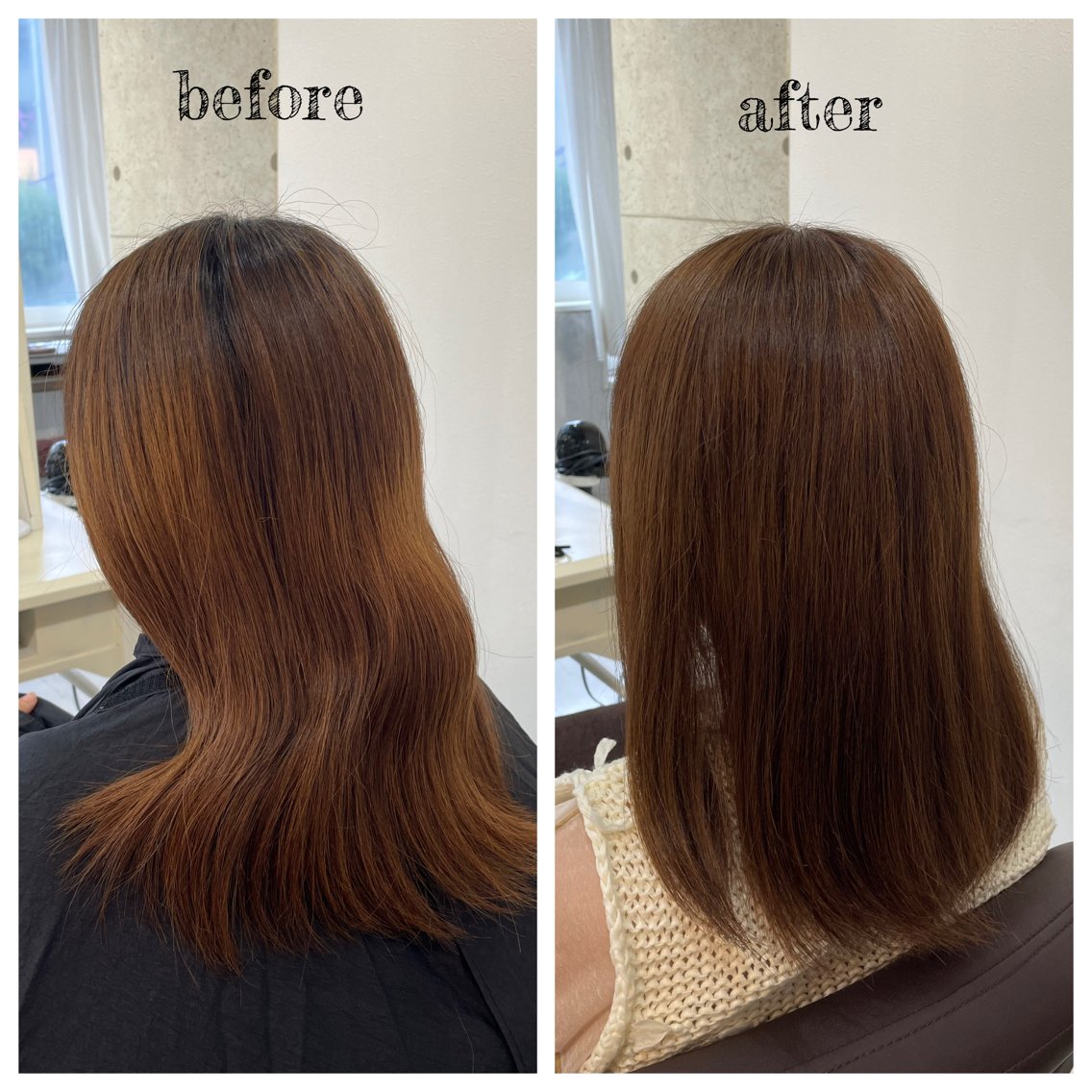 ミディアム カラー ヘアカラー PutiLuca 浅川のヘアスタイル