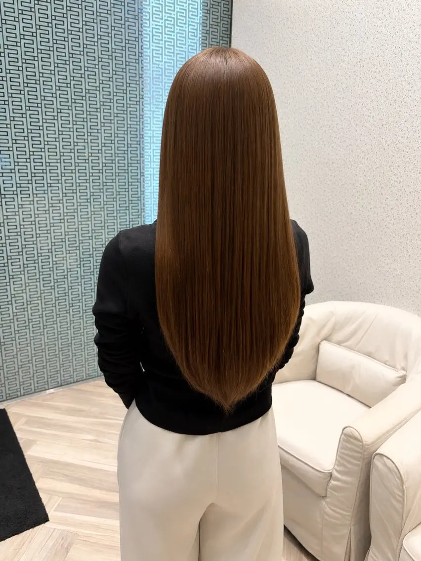 カラー earth銀座 青山🩵のヘアスタイル