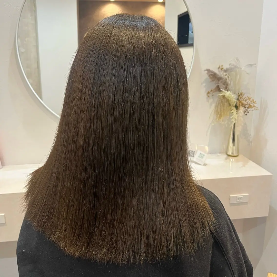 セミロング カラー ブラウンカラー 透明感カラー ヘアカラー トリートメント 🦋Yui🦋透明感 /ベージュ/Wカラーのヘアスタイル