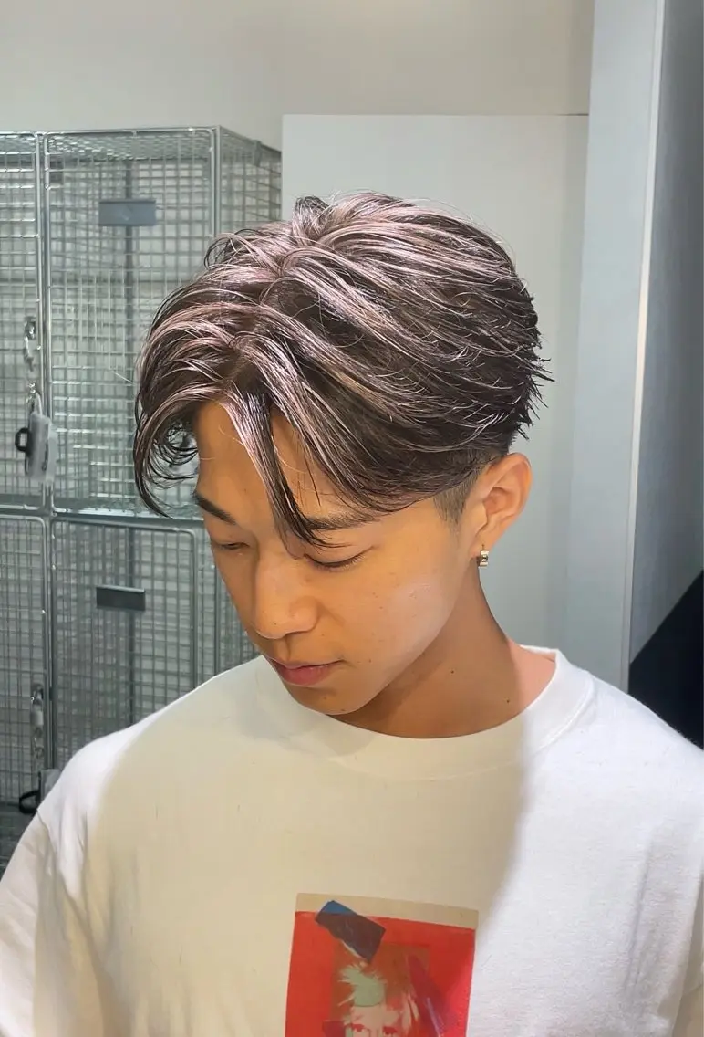 カラー メンズ カット ヘアカラー ヘアセット ハイトーン特化💫/ デザインカラーのヘアスタイル