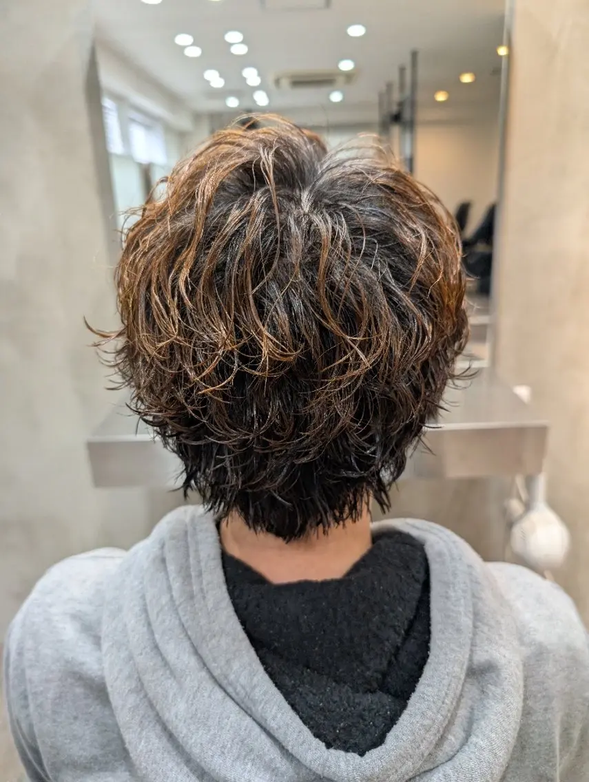 ショート パーマ メンズ メンズパーマ スパイラルパーマ カット パーマ QOL札幌YUTO （旧QOL円山）のヘアスタイル