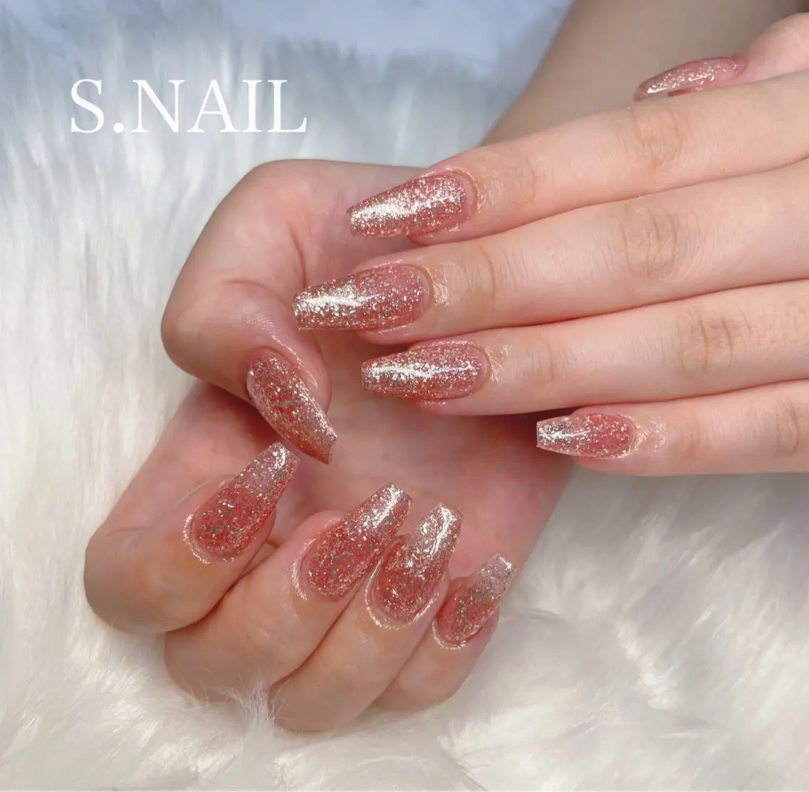 ネイル ラメ(グリッター) ワンカラーネイル ハンドネイル S.NAIL Suuのネイルデザイン