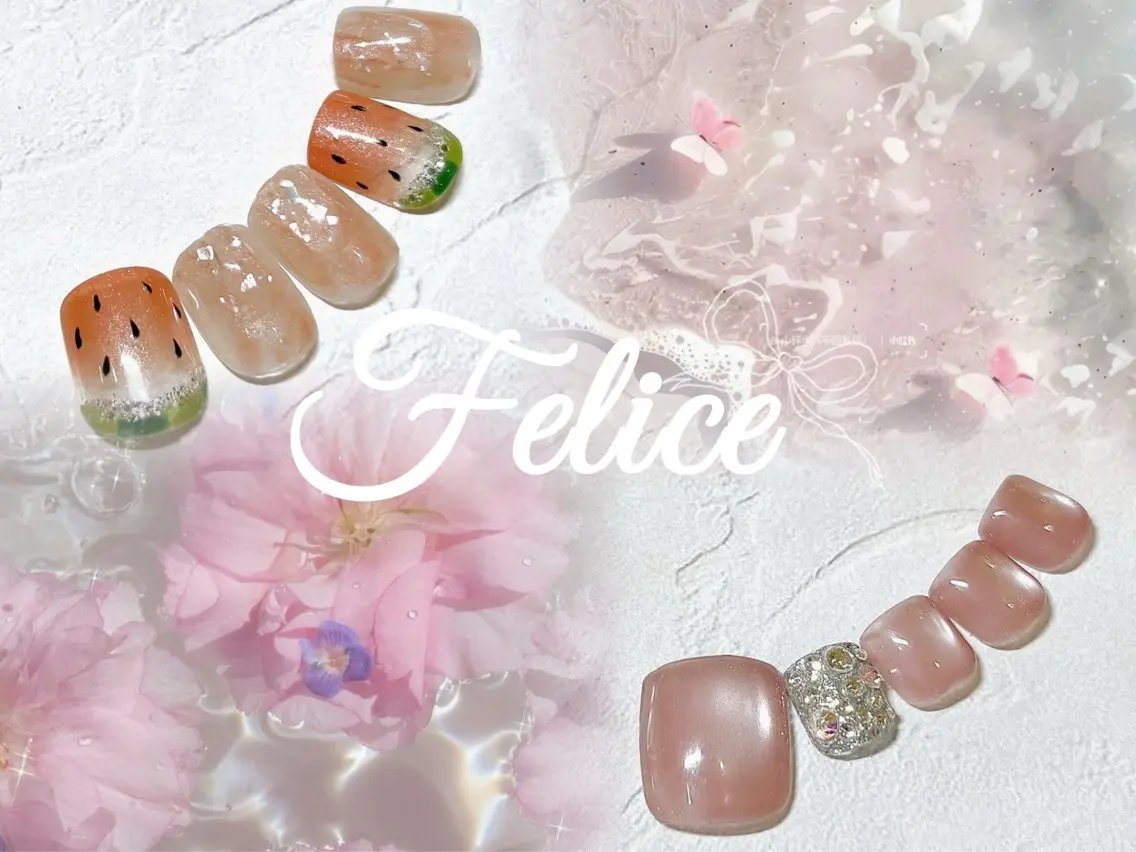 ネイル フットネイル 夏ネイル フットネイル Haruna Felice 春日部のネイルデザイン