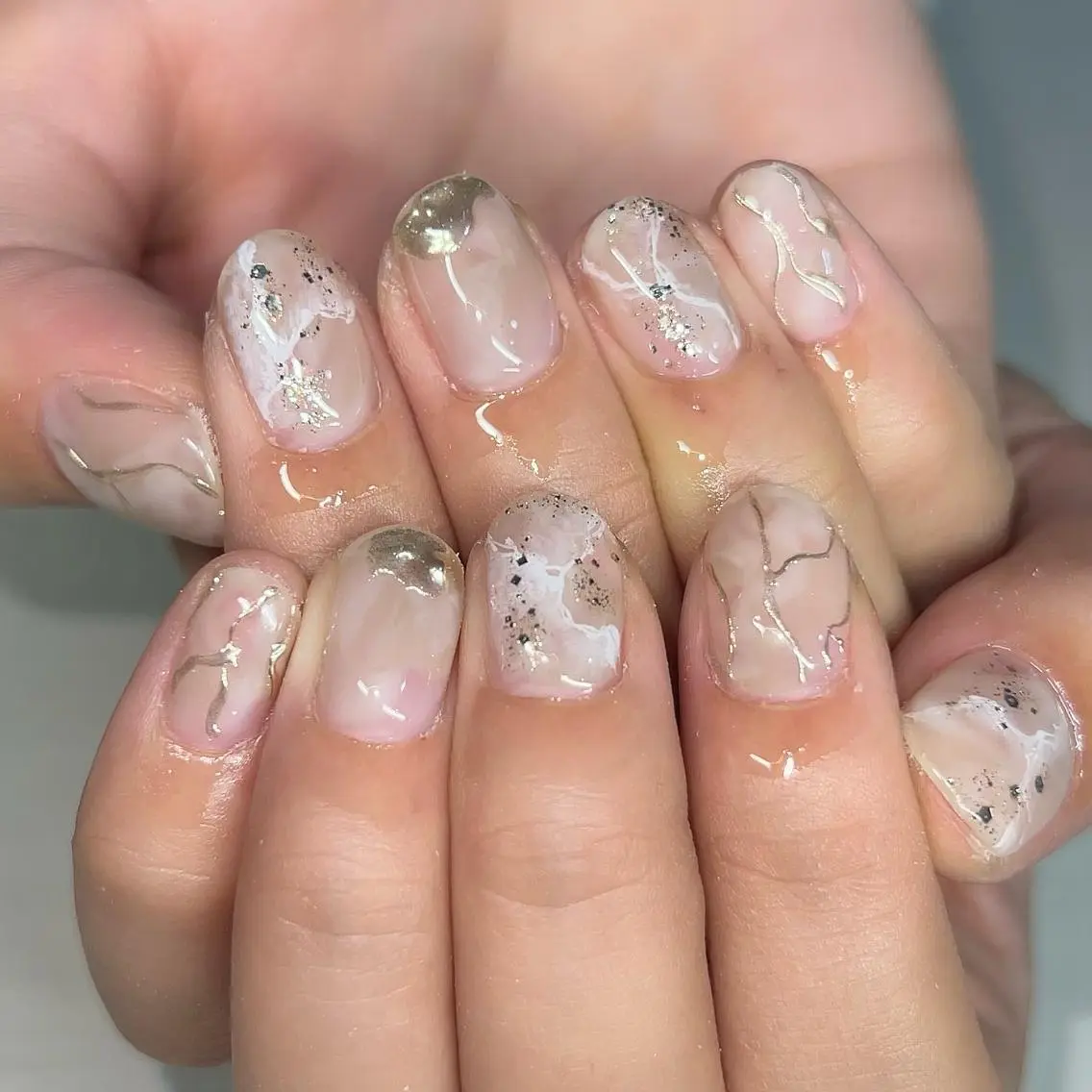 ネイル クリアネイル ニュアンスネイル ハンドネイル 【Yappy🌈】 💖P-tanaのネイルデザイン