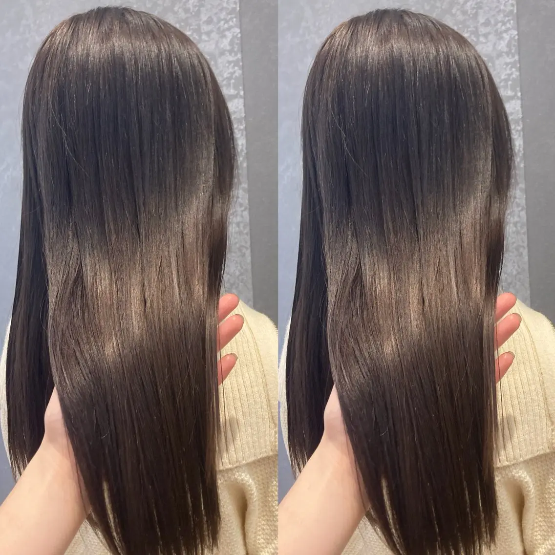 セミロング カラー み うのヘアスタイル