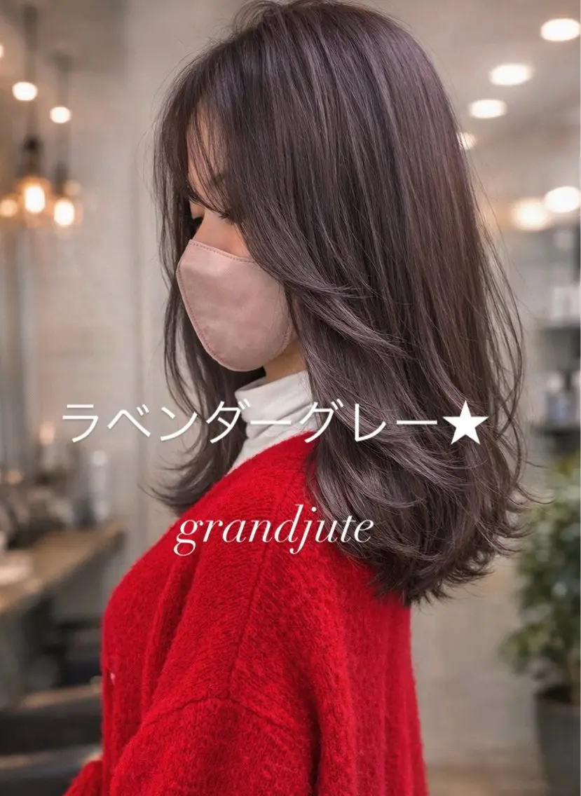 ミディアム カラー イルミナカラー カット ヘアカラー grand juteのヘアスタイル