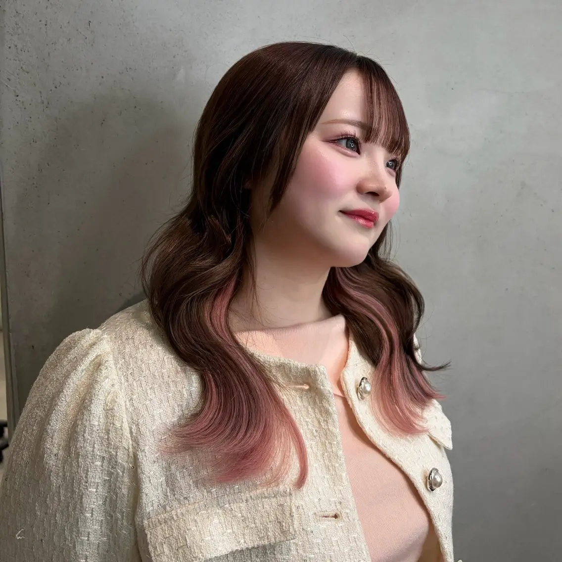 カラー ハイトーンカラー エクステ offwhite Nano🪩🧡のヘアスタイル