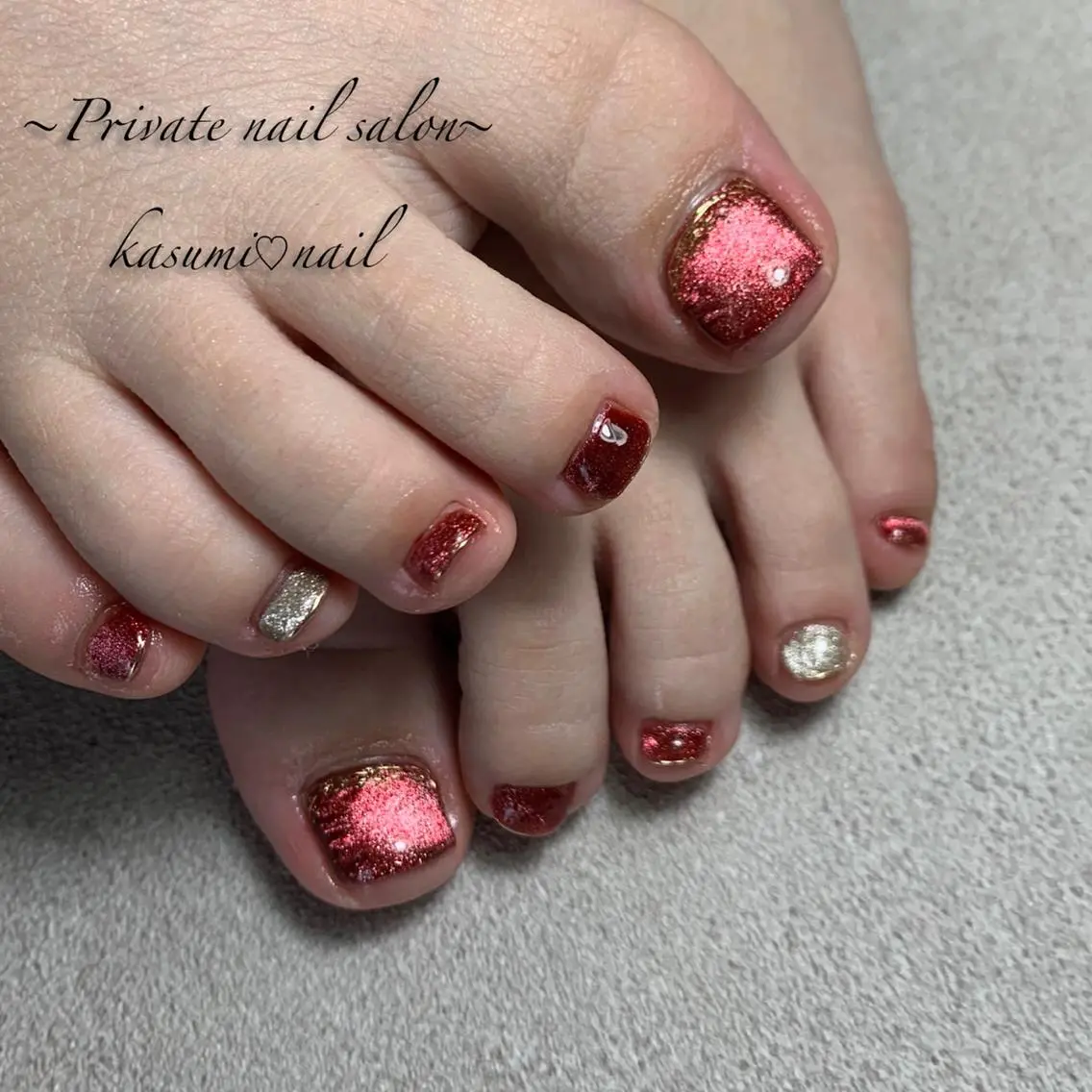 ネイル マグネットネイル ミラーネイル ニュアンスネイル 春ネイル KASUMI♡ Nailのネイルデザイン