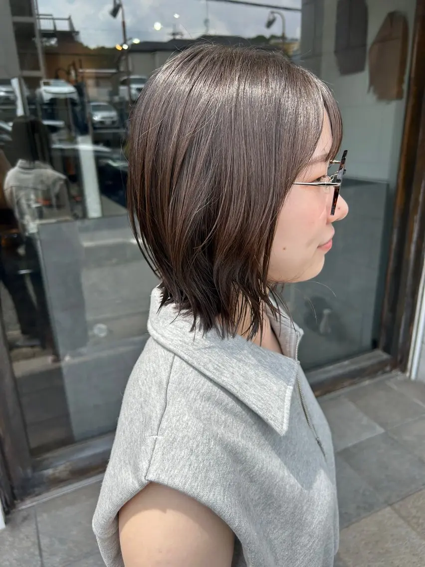 ミディアム ボブ くびれヘア 【髪質改善】 むかいみきのヘアスタイル