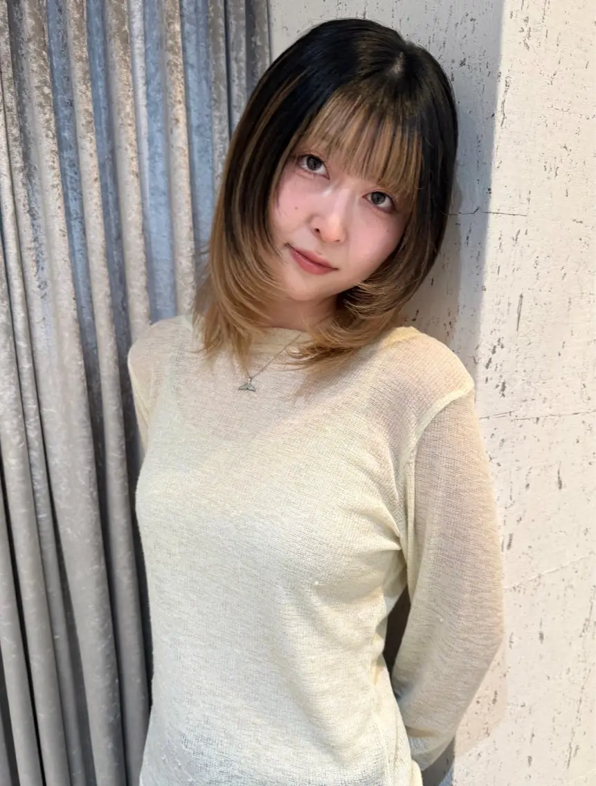 ミディアム カラー 似合わせカット カット トリートメント mai / linoah˚✧のヘアスタイル