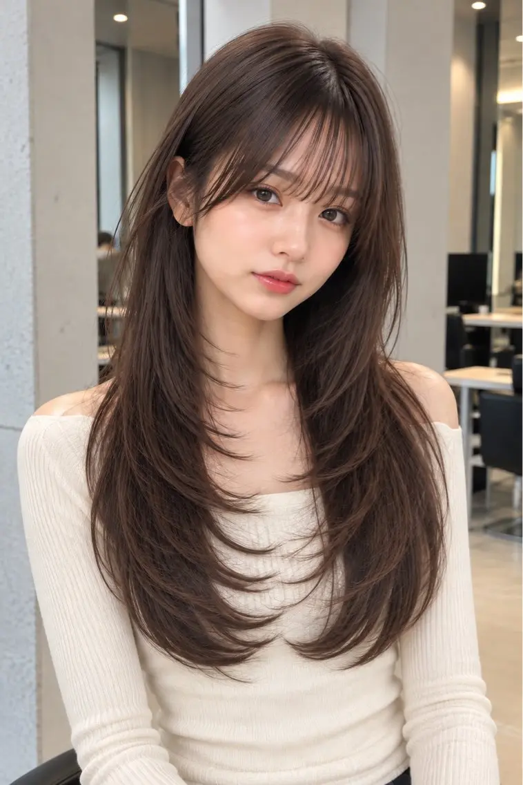 ロング レイヤーカット/ ロング/瑠輝のヘアスタイル