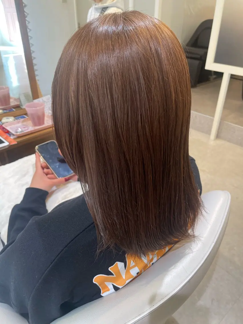 カラー ベージュカラー 透明感カラー ダブルカラー ヘアカラー 和田 真依のヘアスタイル