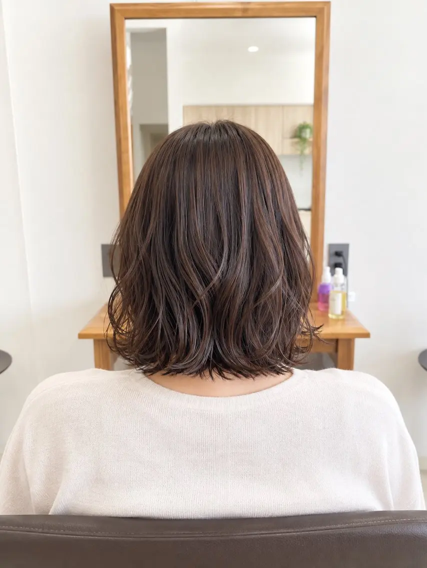ミディアム 安田 里奈のヘアスタイル