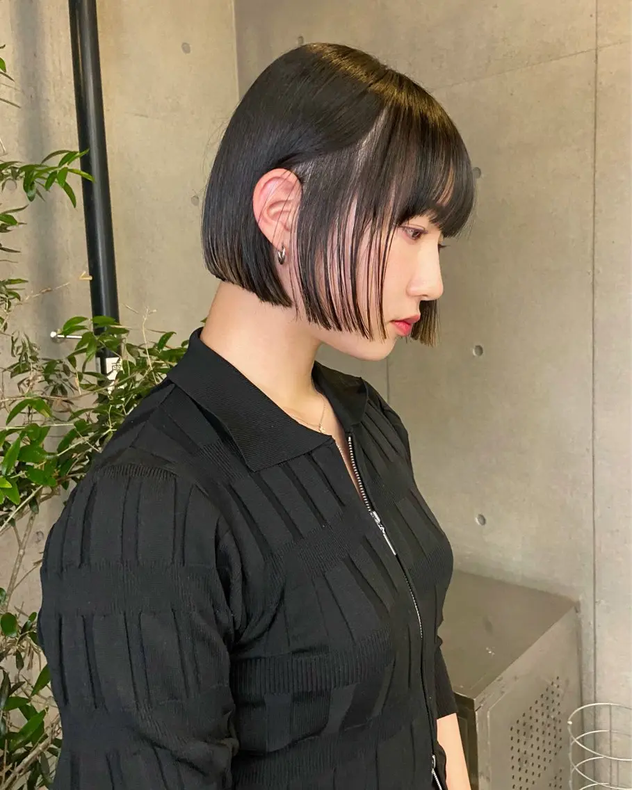 ショート 切りっぱなしボブ ボブ Arisa 表参道/ケアブリーチのヘアスタイル