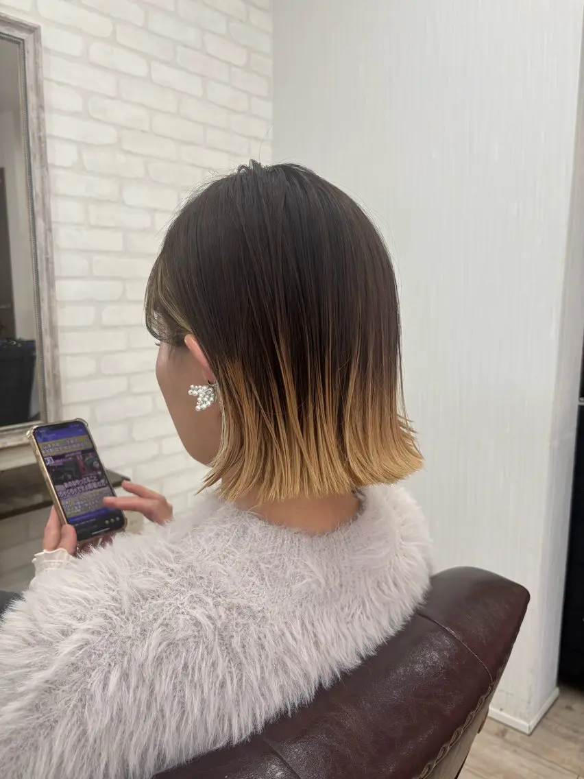 ショート カラー デザインカラー カット ヘアカラー トリートメント 藤田 陽斗のヘアスタイル