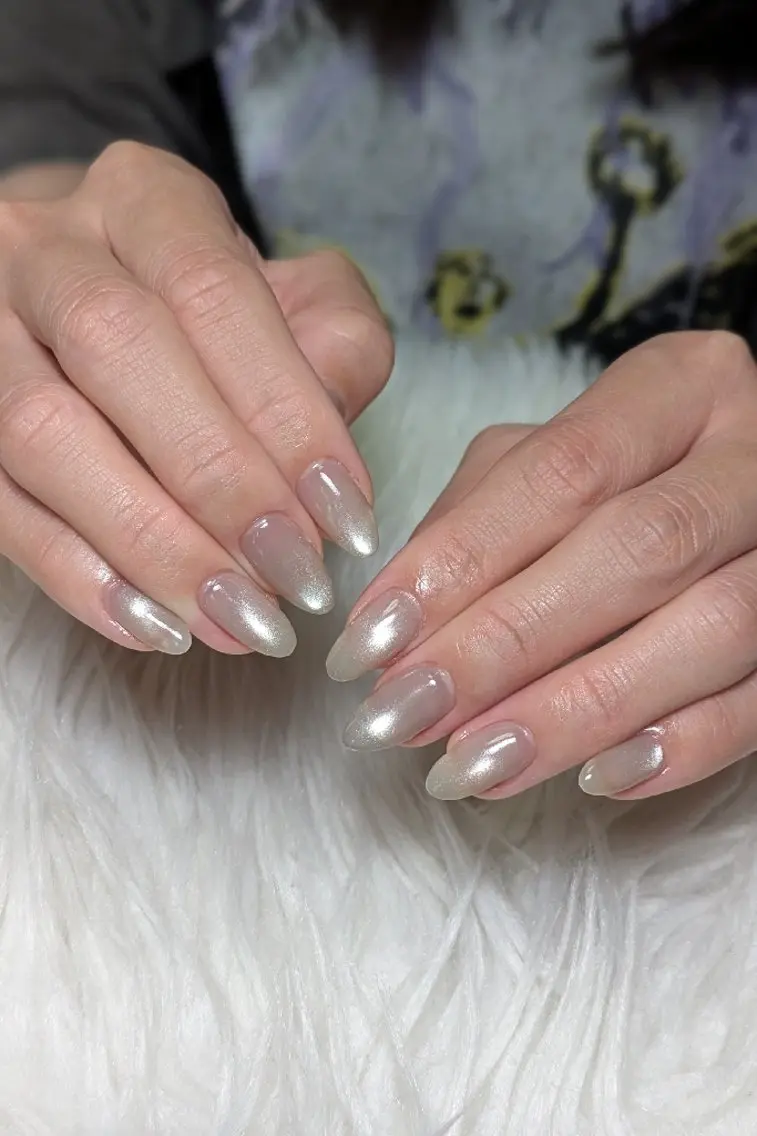 ネイル マグネットネイル 夏ネイル ハンドネイル m&pPrivate nailsalonのネイルデザイン