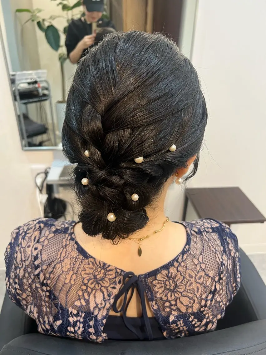 ヘアアレンジ ヘアセット ヘアメイクネイリスト hidemi中目黒のヘアスタイル