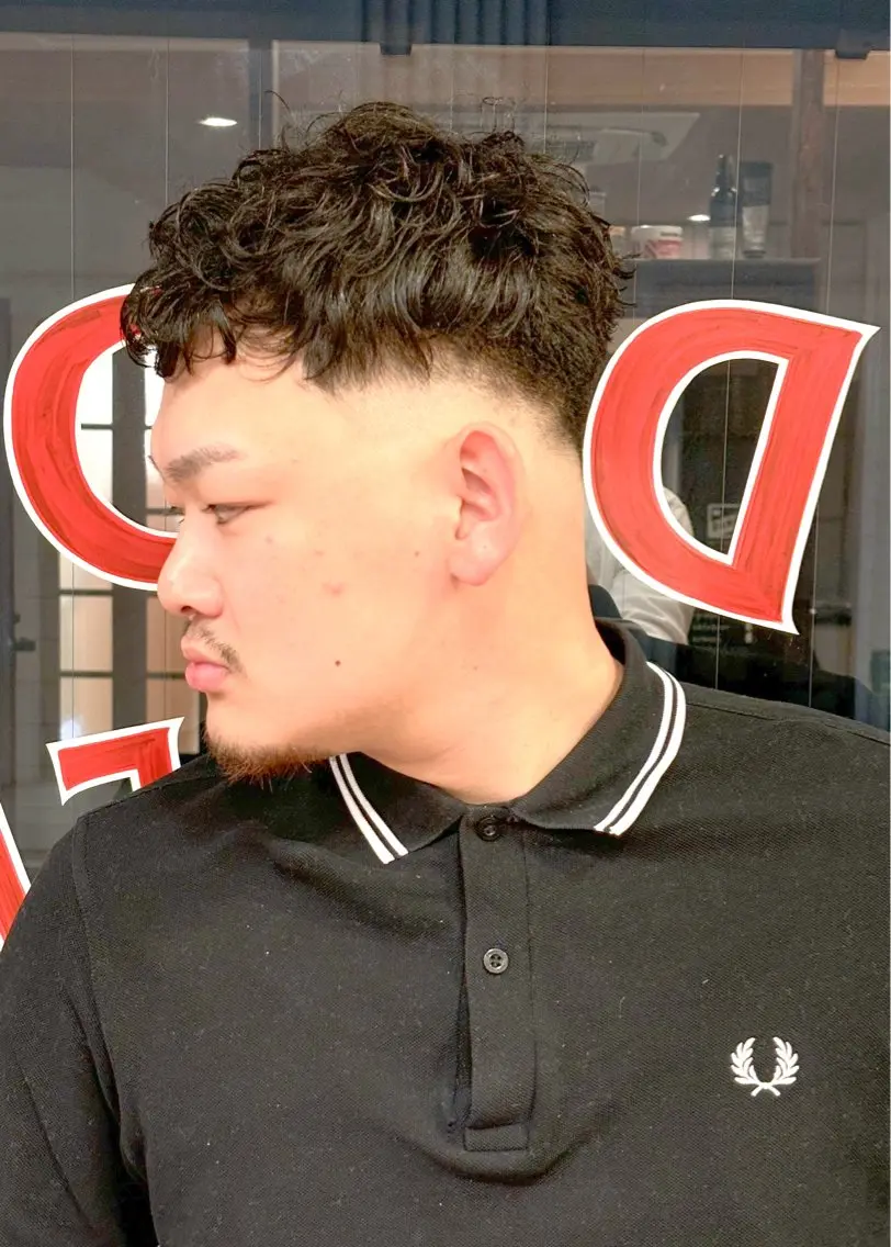 ショート パーマ メンズ カット パーマ 三宮メンズカット ヨシイッキのヘアスタイル