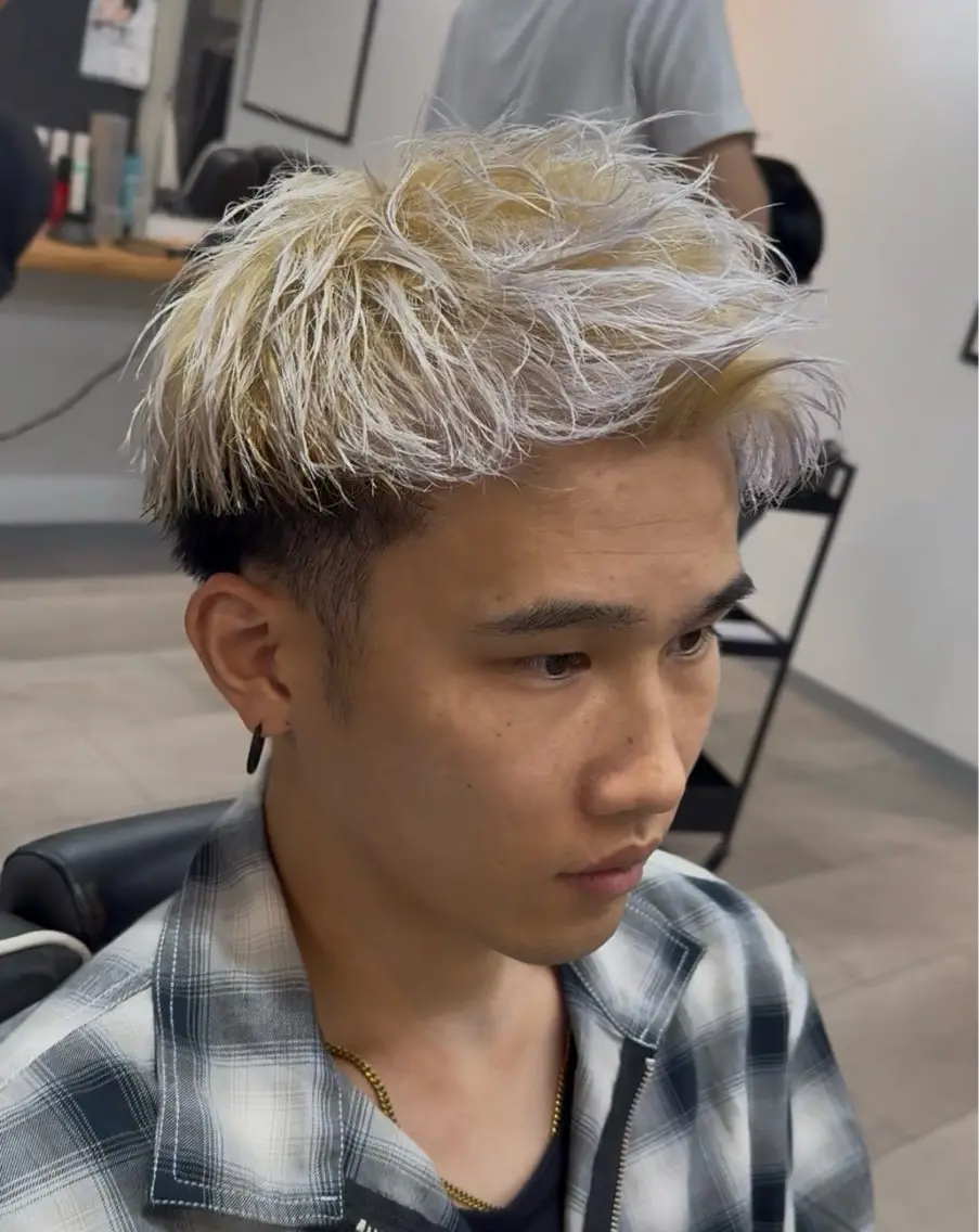 🔥【新規限定】🔥メンズカット+ブリーチ+カラー+ダメージケアトリートメントの写真