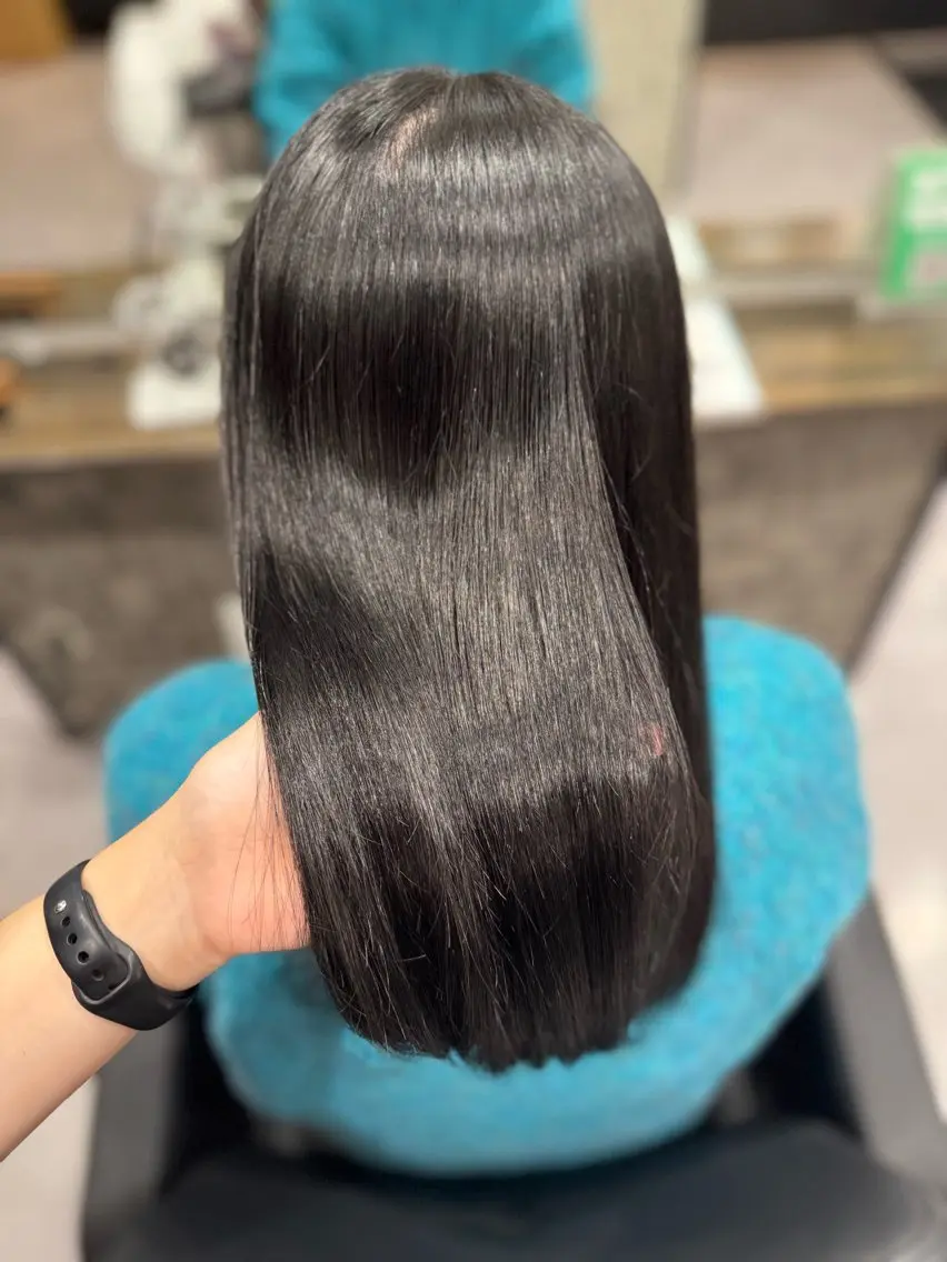 艶暗髪ワンカラー+5stepトリートメント+marbbの写真