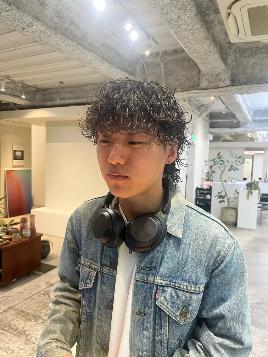 パーマ メンズ メンズパーマ 波巻きパーマ カット パーマ ANY/メンズ特化/ シバヤ ユウキのヘアスタイル