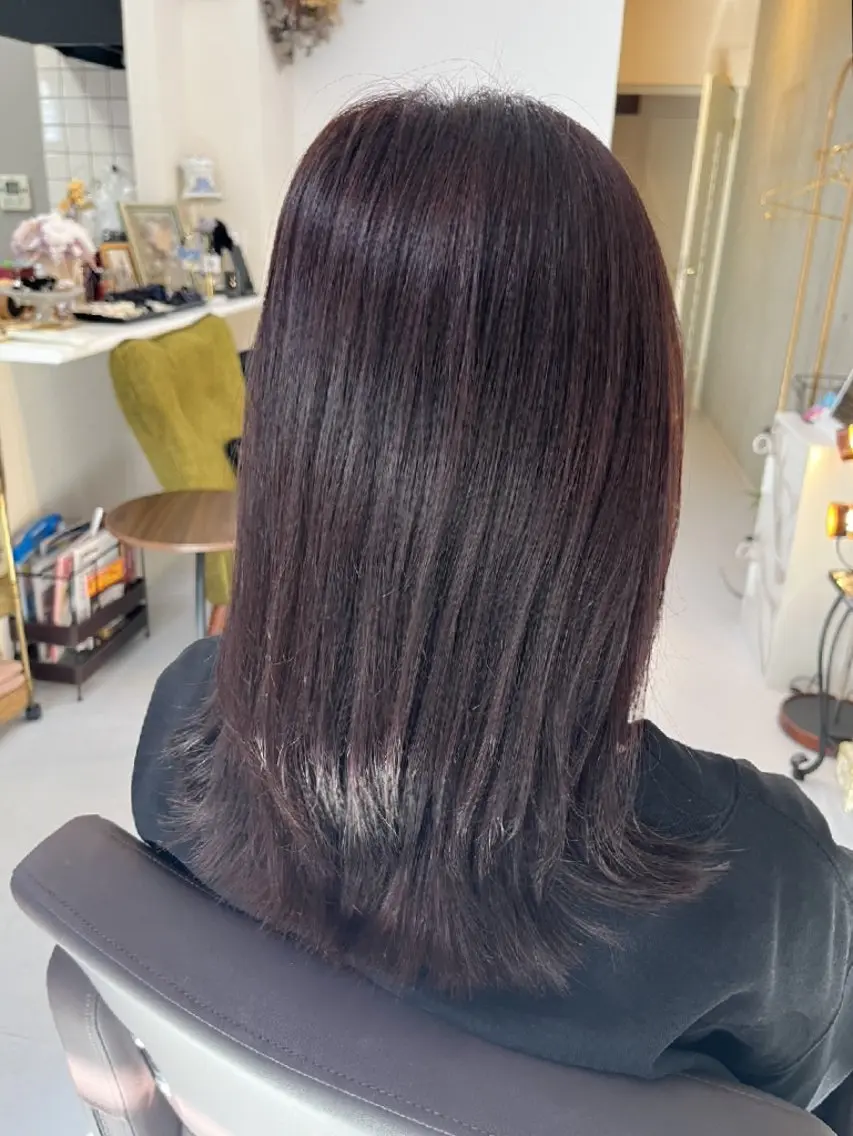 セミロング カット ヘアカラー トリートメント ma cherie 　naoのヘアスタイル