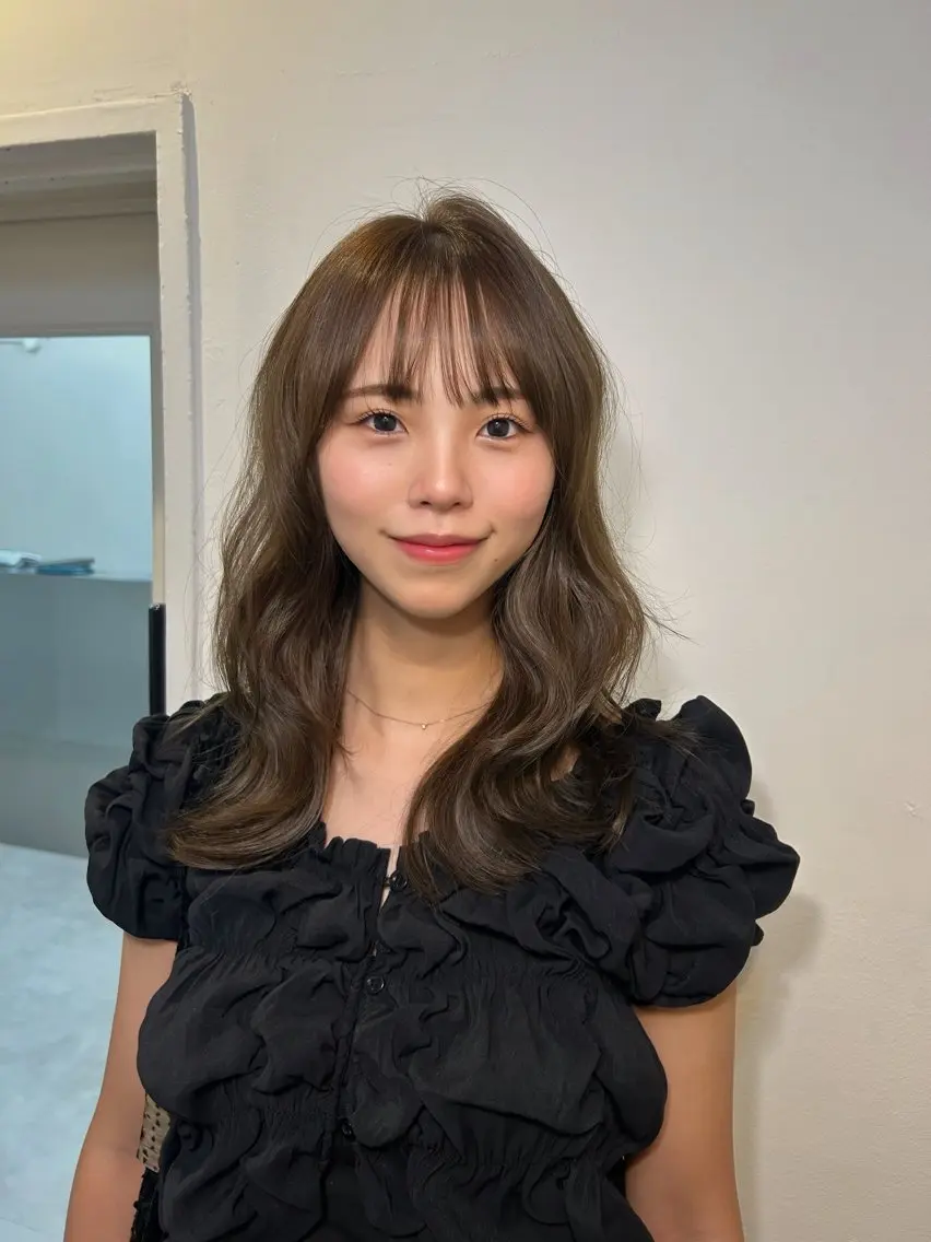 セミロング カラー 透明感カラー chisaのヘアスタイル