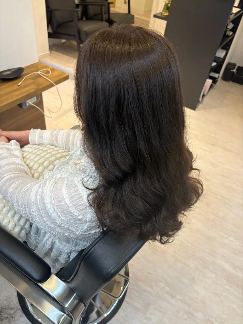 ロング アッシュ アッシュグレー アッシュグレージュ ヘアカラー カットモデル募集/ るか／池袋のヘアスタイル